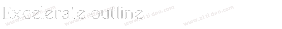 Excelerate outline字体转换